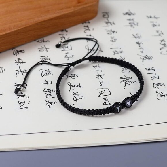 Heart Initial Bracelets 26 Letters Initial Charms Bracelet for Women Gifts A-Z B - Picture 3 of 5